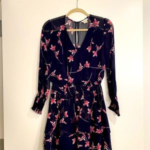 Anthropologie - Shoshanna navy/pink floral dress